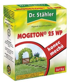 Mogeton 25 Wp selektivní herbicid proti mechům v okrasných, užitkových, sportovních a golfových trávnících pro aplikaci zálivkou nebo postřikem (lovela)