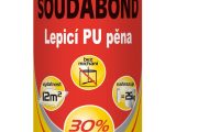 K dostání je i Soudabond, což je něco mezi PU pěnou a lepidlem určeným k lepení izolací, polystyrenu, sádrokartonu či lehčených stavebních tvárnic a desek. Foto: Soudal