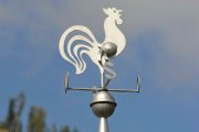 Ozdobný kohout na špici zvoničky nebo domovního štítu dříve neměl jen dekorativní funkci, ale podle natočení informoval obyvatele domu i o tom, ze které světové strany právě fouká vítr