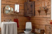 dřevěná koupelna