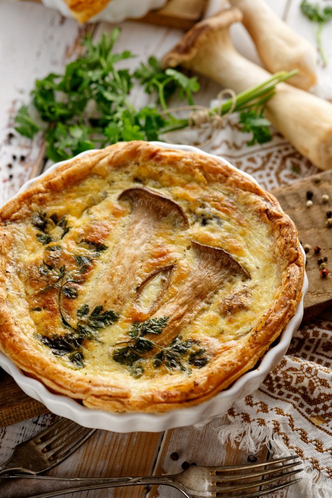 houbový quiche