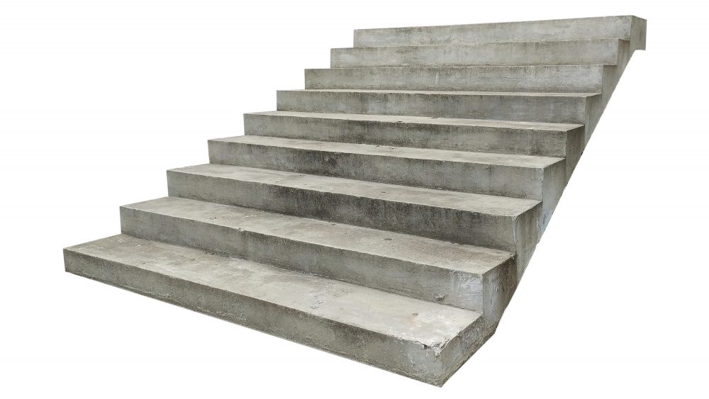 betonový skelet schodiště